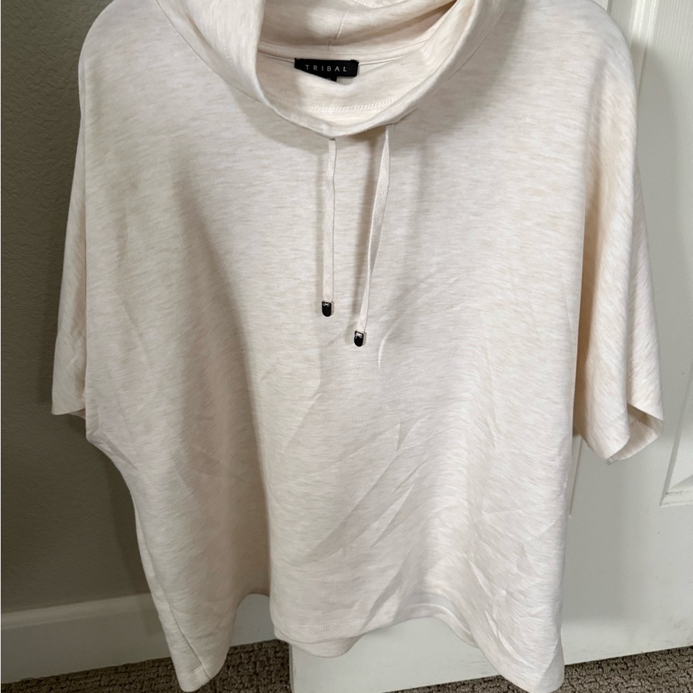 Tribal Cream Hooded Top